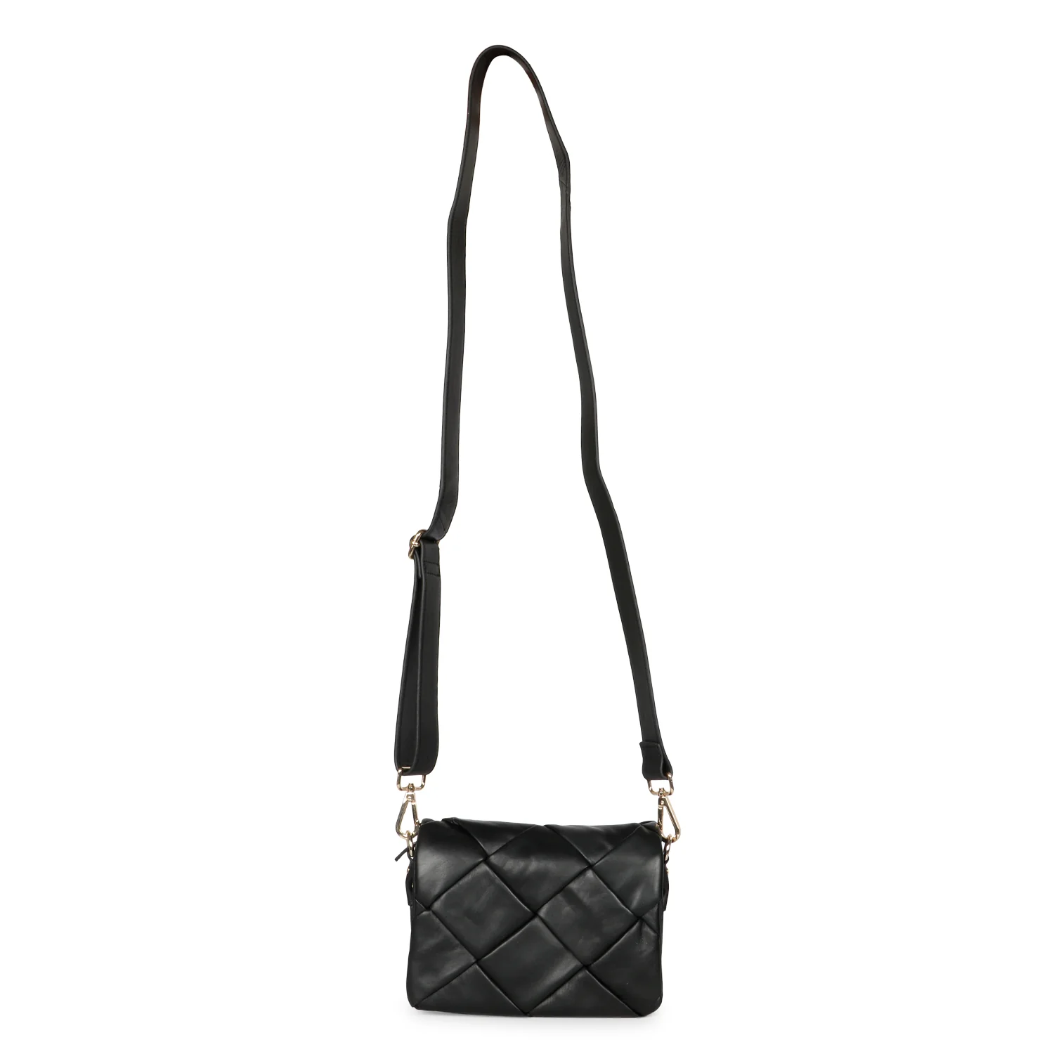Kate Black Leather handcrafted Cross Body Sling Bags - Image 8