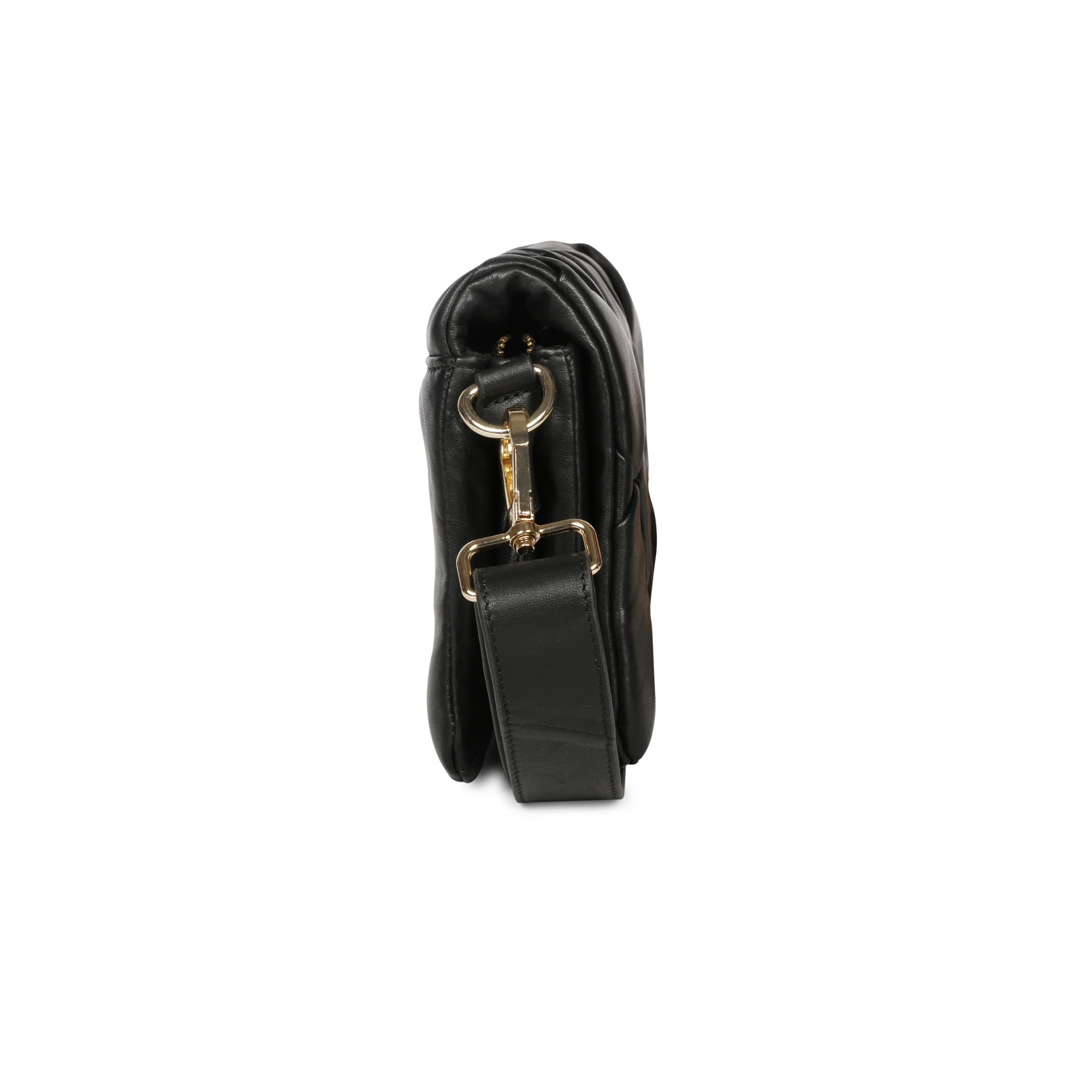 Kate Black Leather handcrafted Cross Body Sling Bags - Image 9