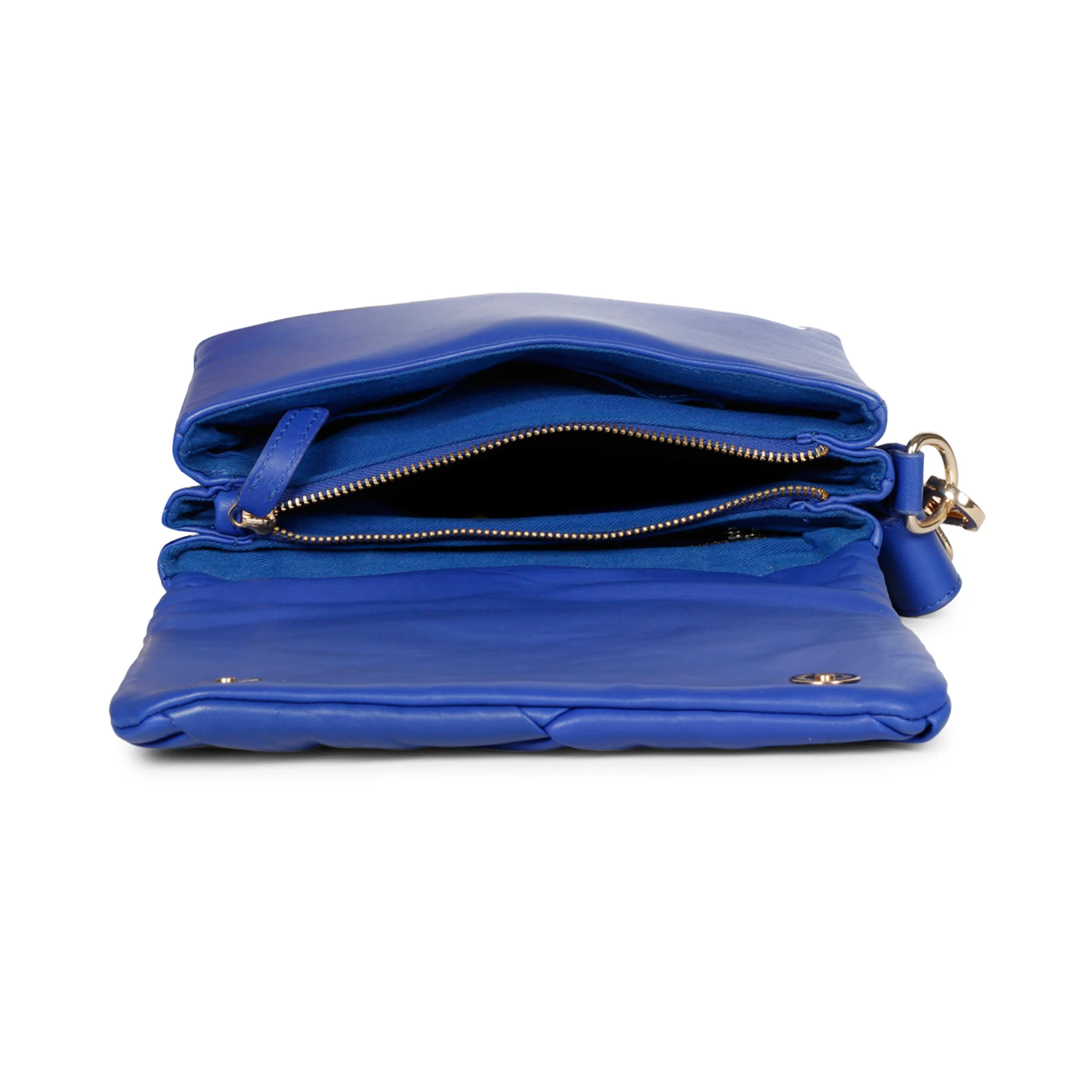 Kate Blue Leather handcrafted Cross Body Sling Bags - Image 3