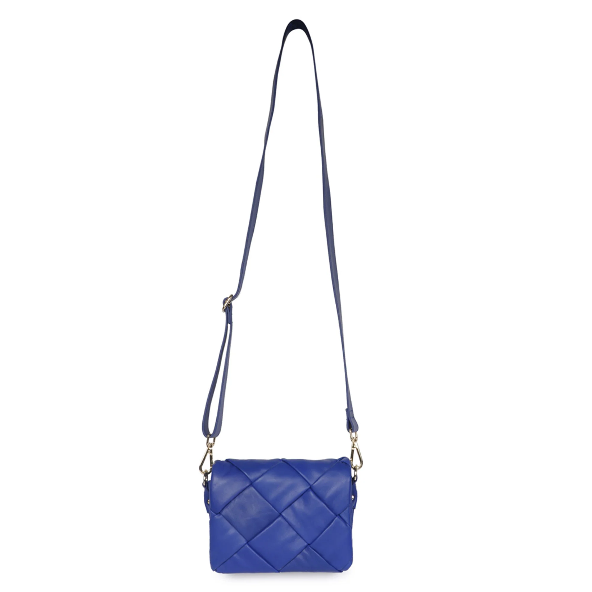 Kate Blue Leather handcrafted Cross Body Sling Bags - Image 8