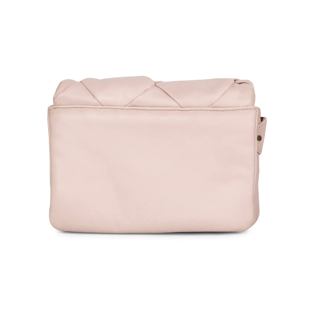 Kate Pink Blush Leather handcrafted Cross Body Sling Bags - Image 4