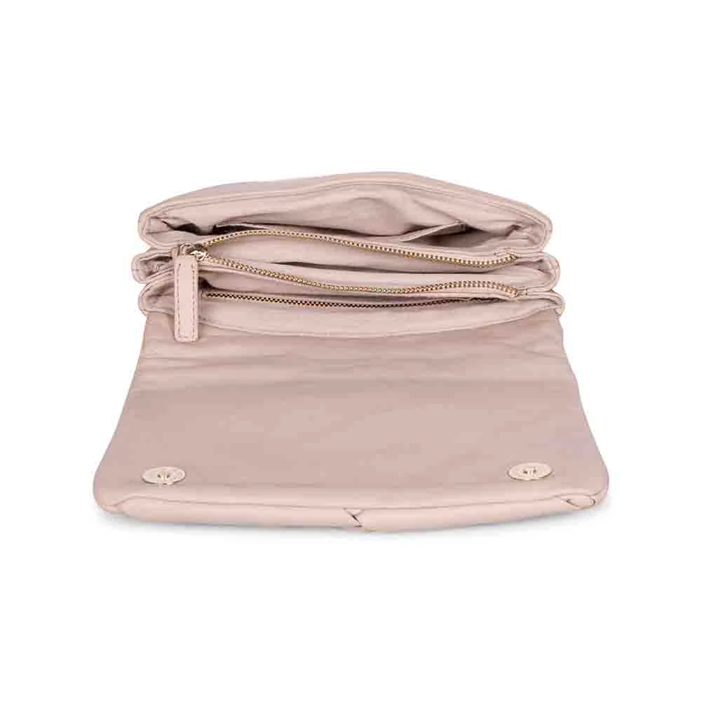Kate Pink Blush Leather handcrafted Cross Body Sling Bags - Image 5