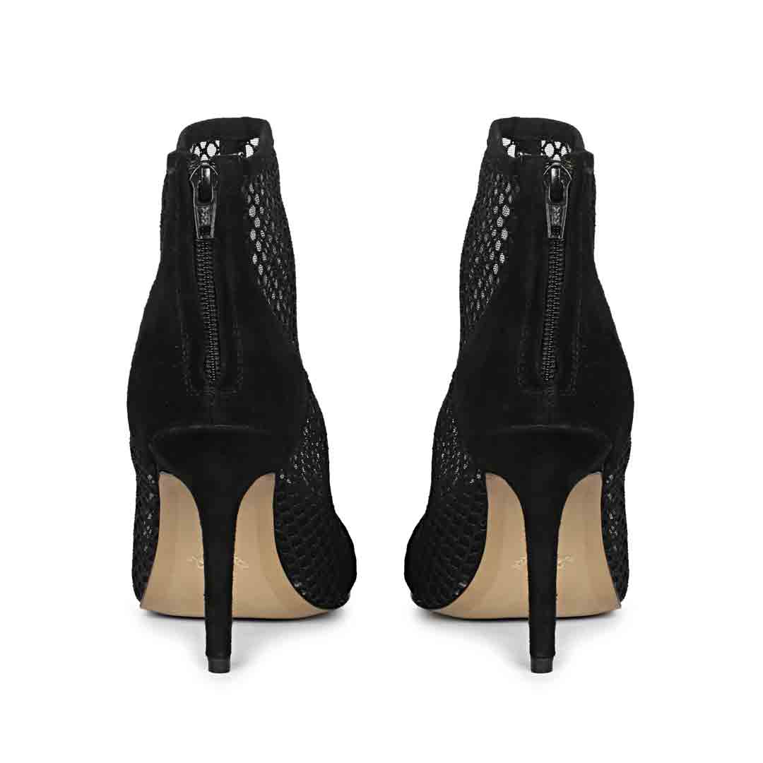 Saint Kinslee Black Mesh & Suede Leather Pumps - Image 6