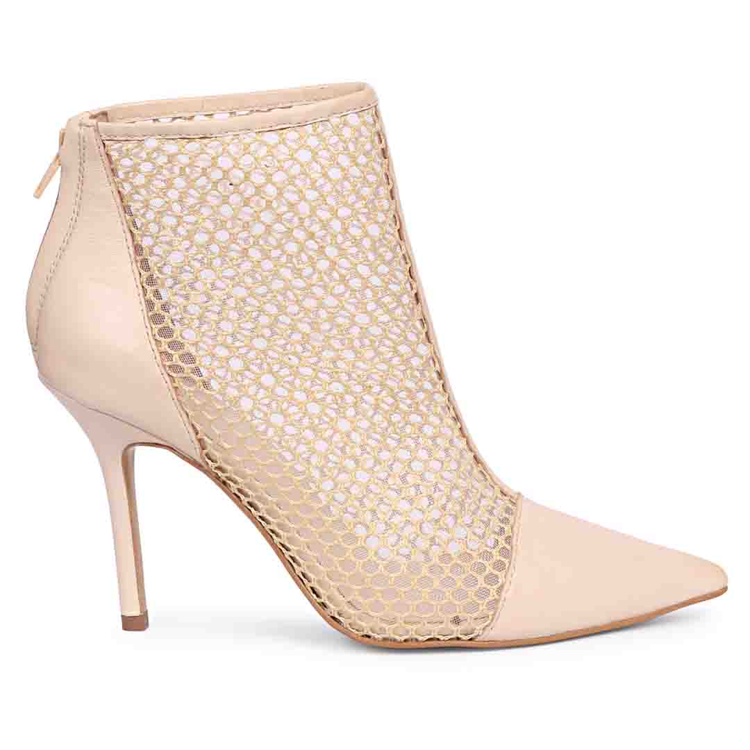 Kinslee Ivory Mesh & Suede Leather Pumps