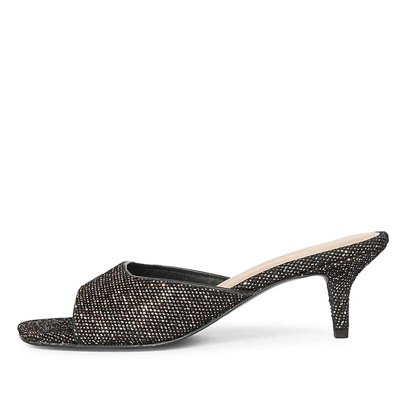 Saint Lorelei Burgundy Glitter Kitten Heels - Image 4