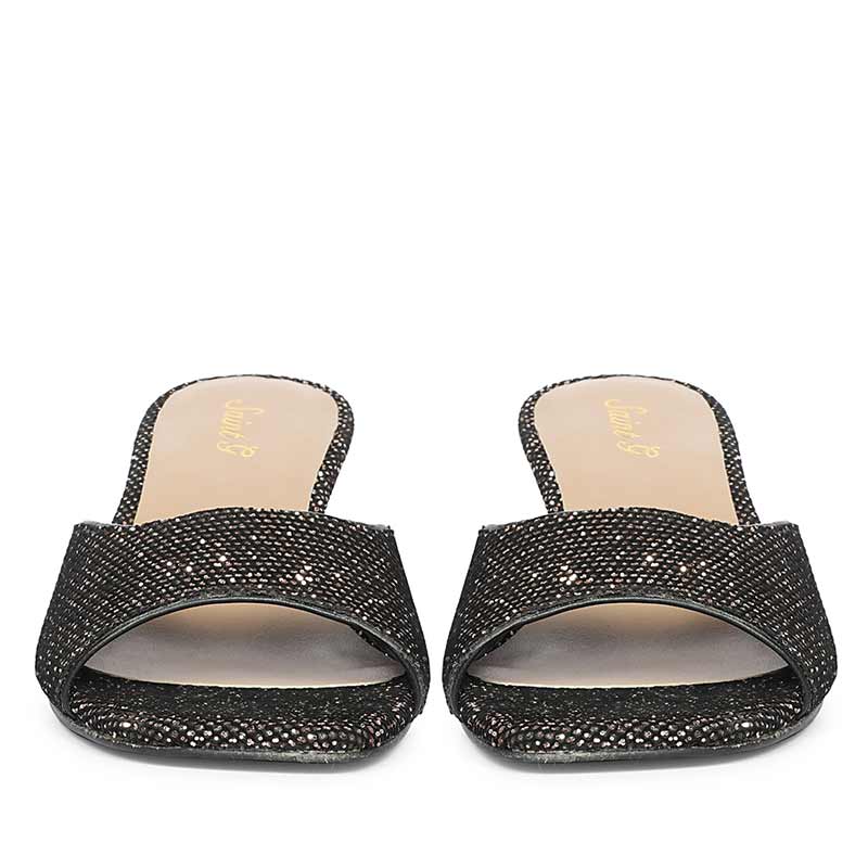 Saint Lorelei Burgundy Glitter Kitten Heels - Image 5