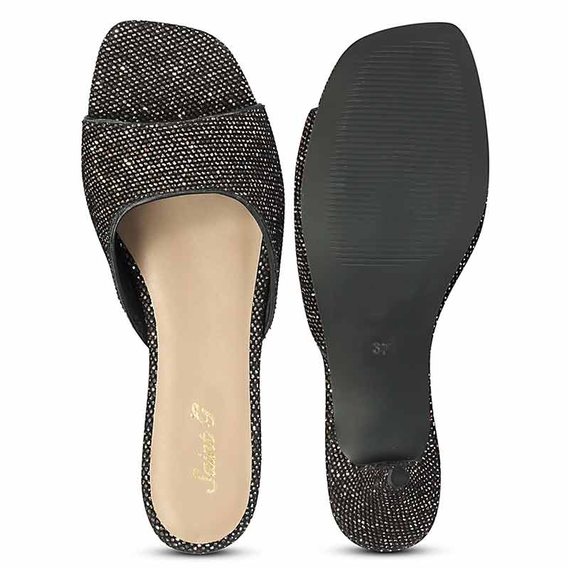 Saint Lorelei Burgundy Glitter Kitten Heels - Image 7