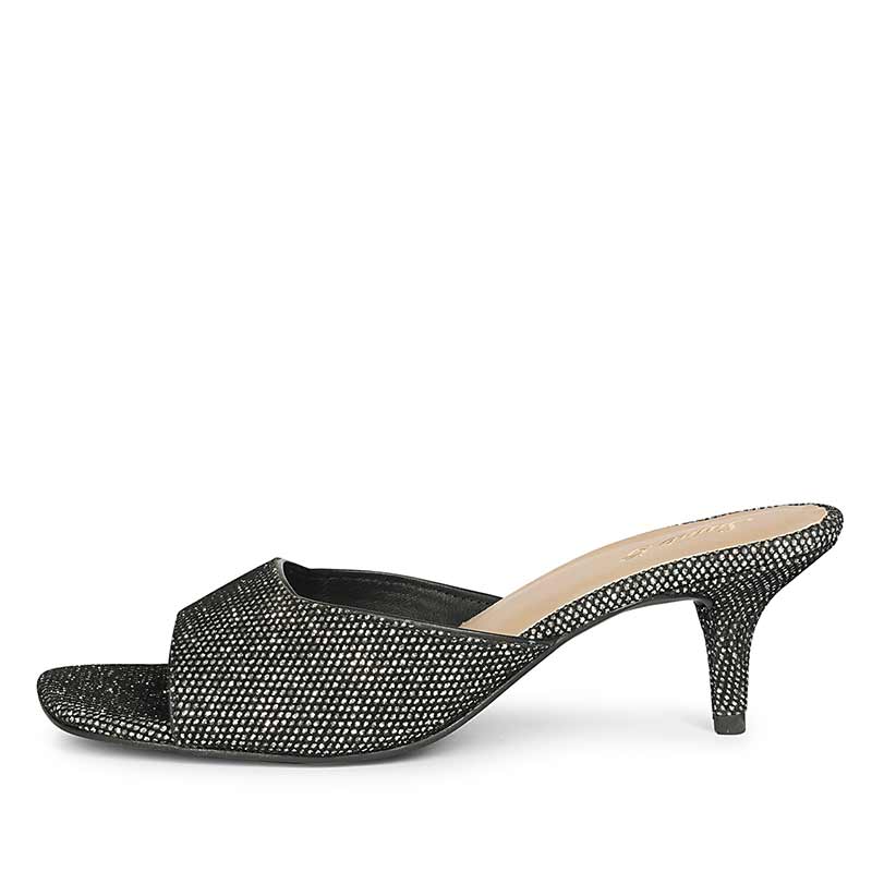 Lorelei Pewter Glitter Kitten Heels - Image 3