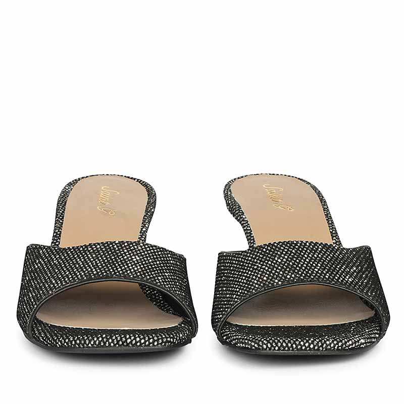 Lorelei Pewter Glitter Kitten Heels - Image 4