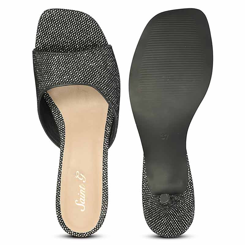Lorelei Pewter Glitter Kitten Heels - Image 6