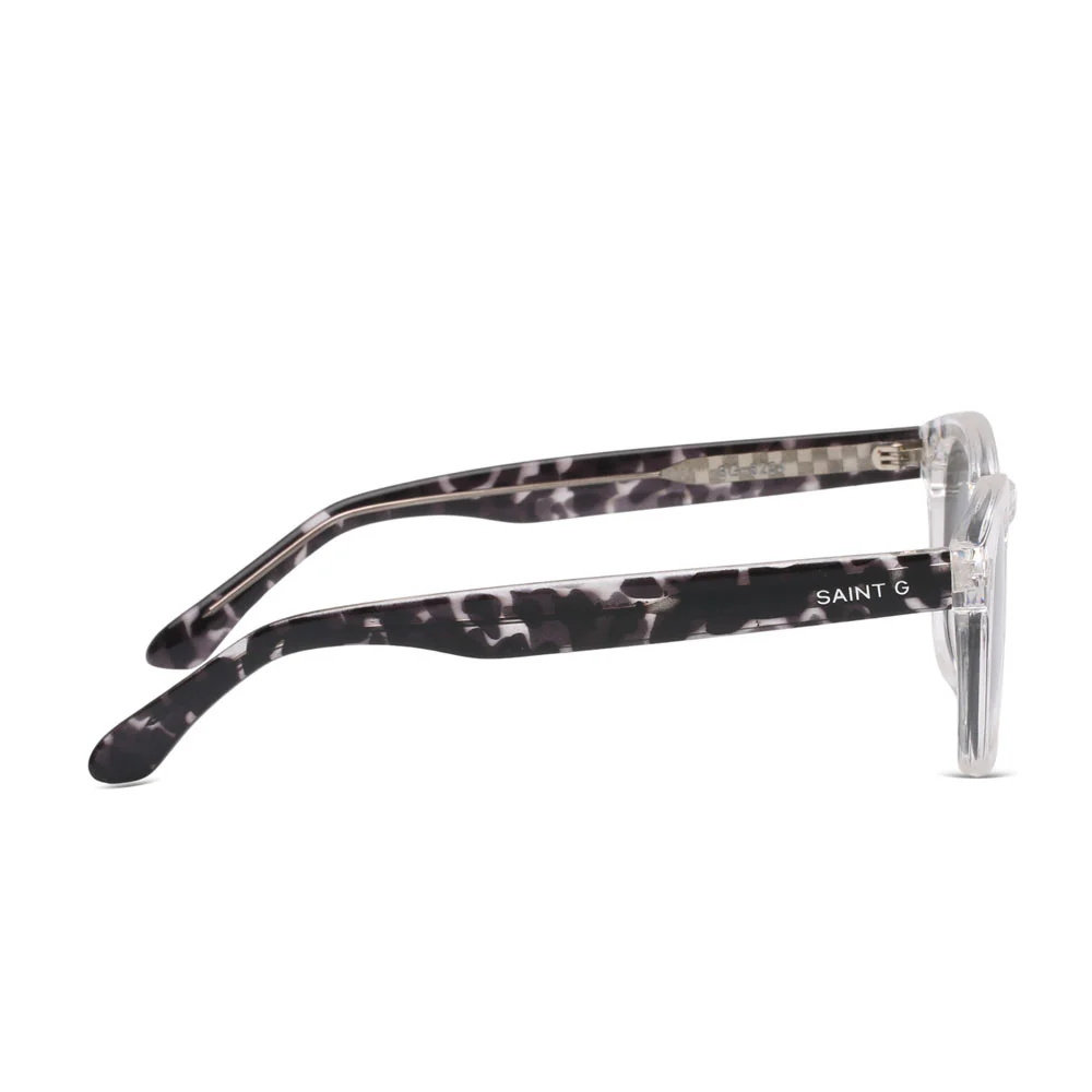 Malibu Noir Crystal Smoke Rectangle Sunglasses - Image 3