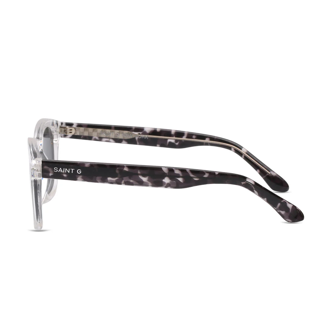Malibu Noir Crystal Smoke Rectangle Sunglasses - Image 4