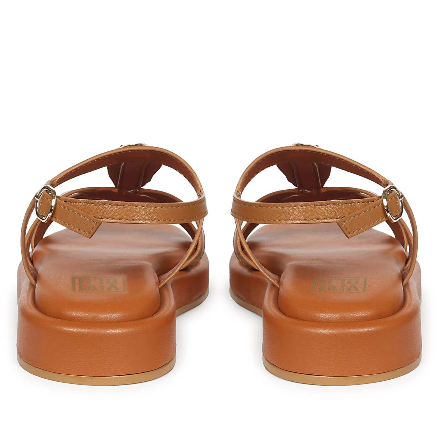 Melany Tan Leather Platform Sandals - Image 5