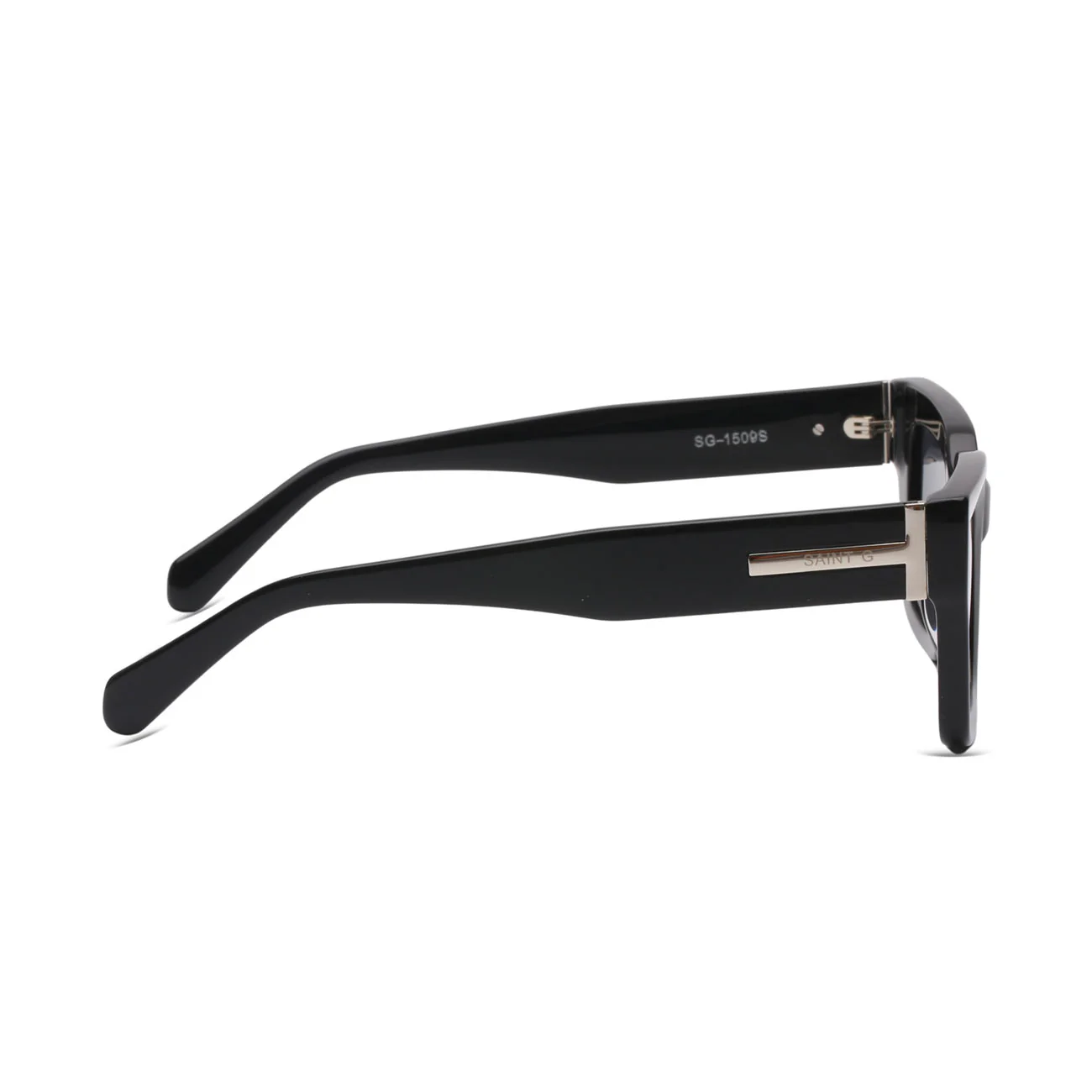 Obsidian Noir Black Sculpted Sunglasses - Image 3