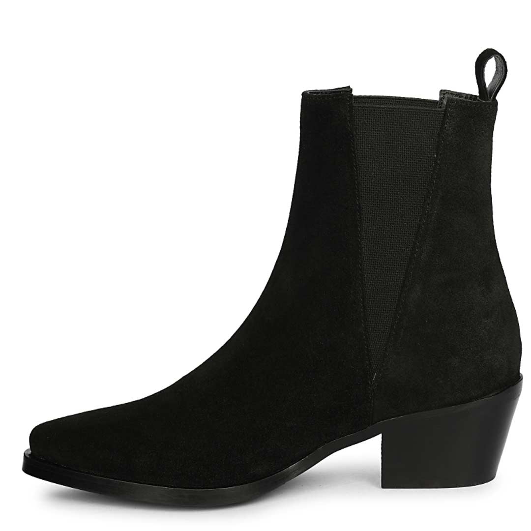 Saint Accorda Black Suede Leather Ankle Boots - Image 5