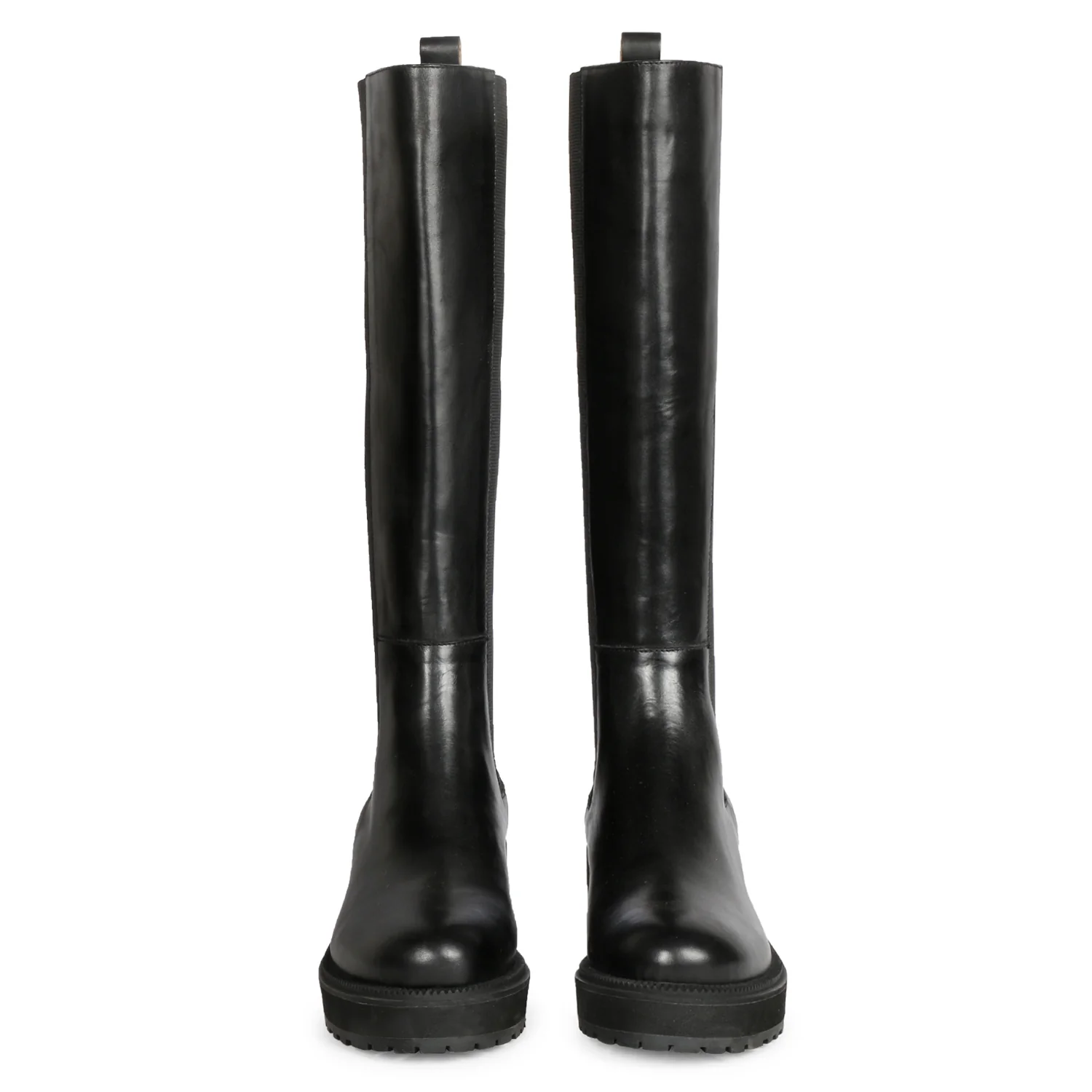Saint Adriana Black Leather Knee High Long Boots - Image 6
