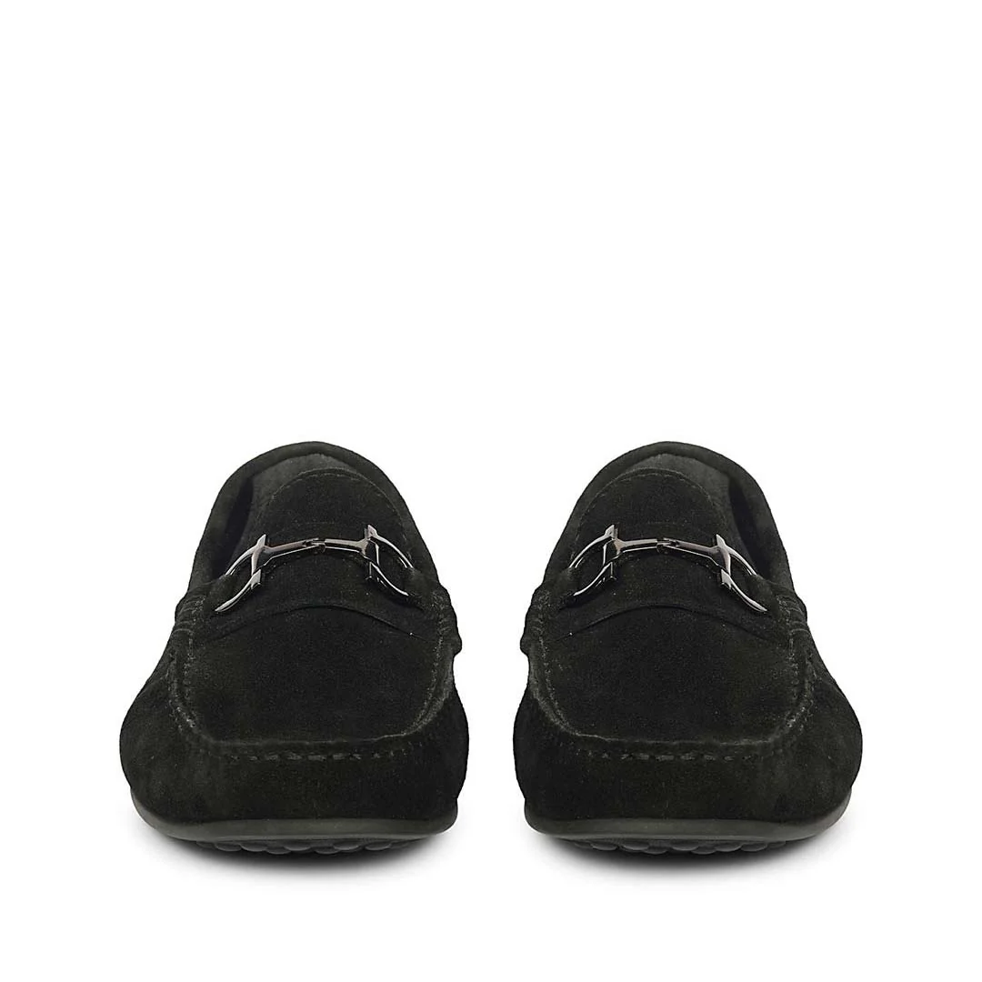 Saint Adrien Black Suede Leather Saddle Loafers - Image 4