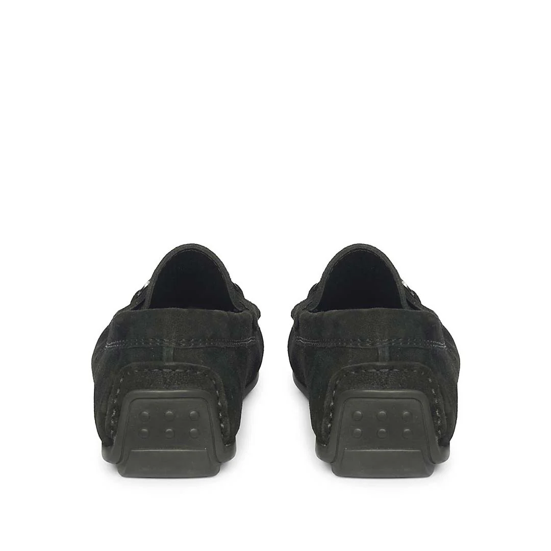 Saint Adrien Black Suede Leather Saddle Loafers - Image 5