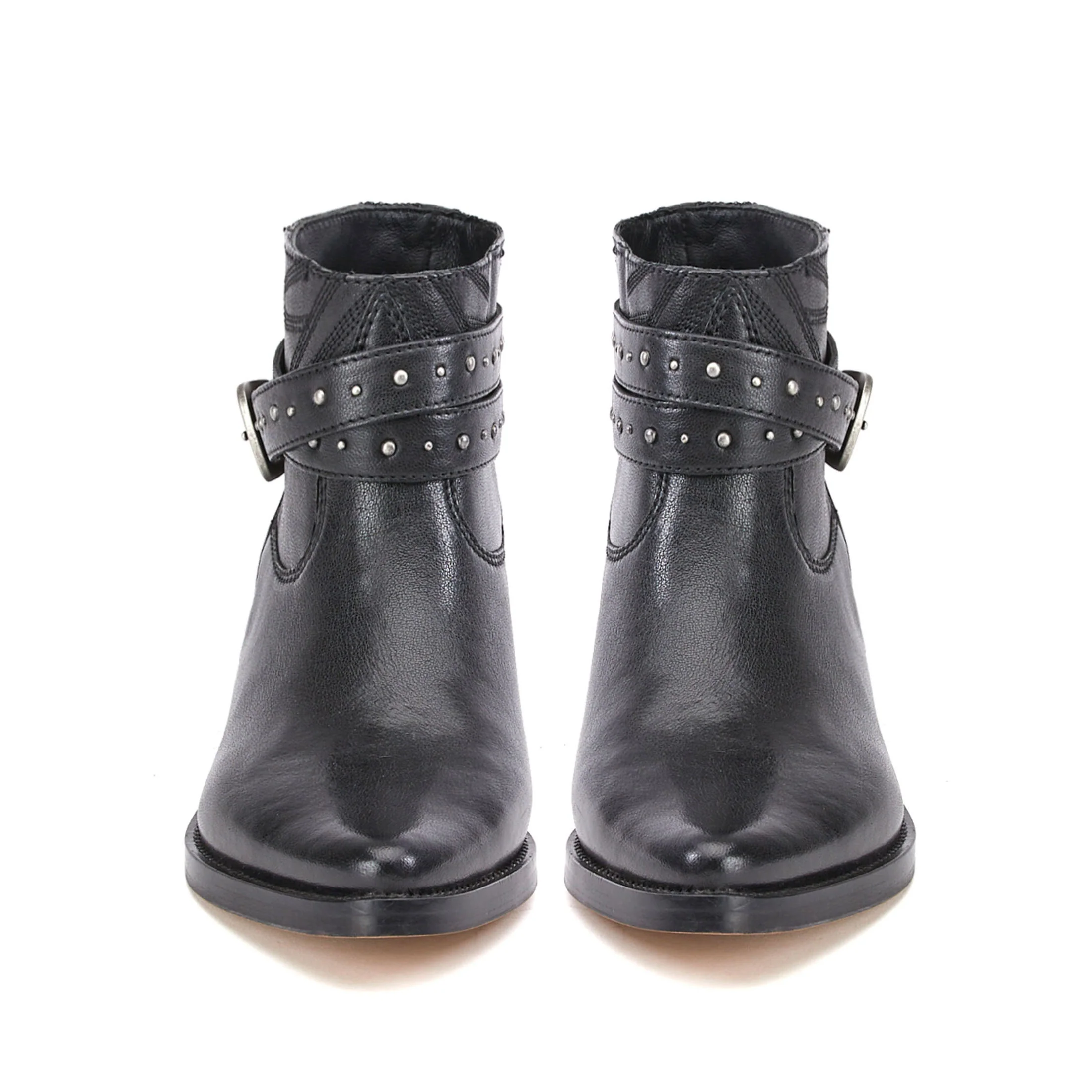 Saint Adrienne Embellished Strap Leather Ankle Boot - Image 5