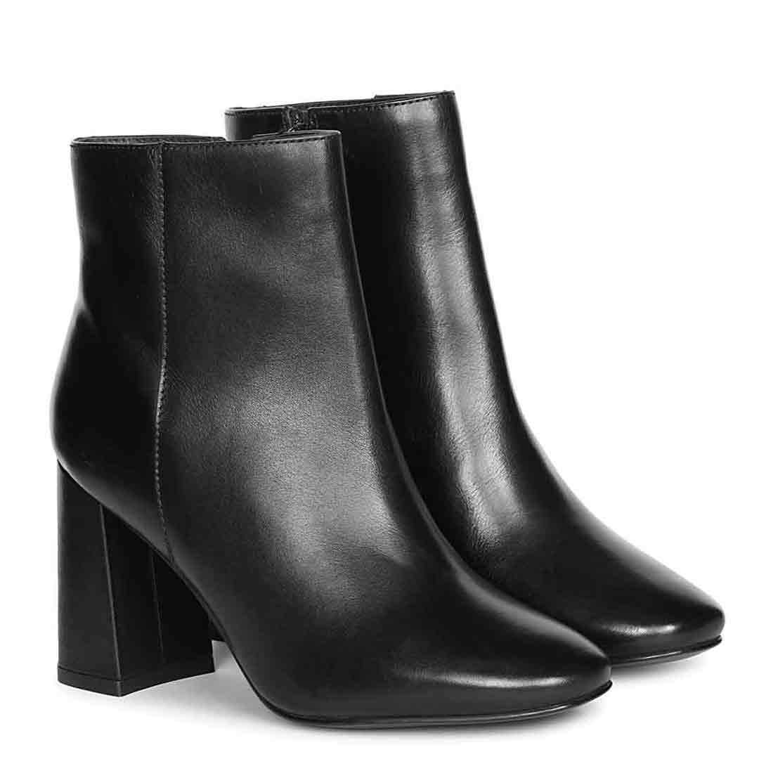 Saint Alexa Black Leather Ankle Boots - Image 3