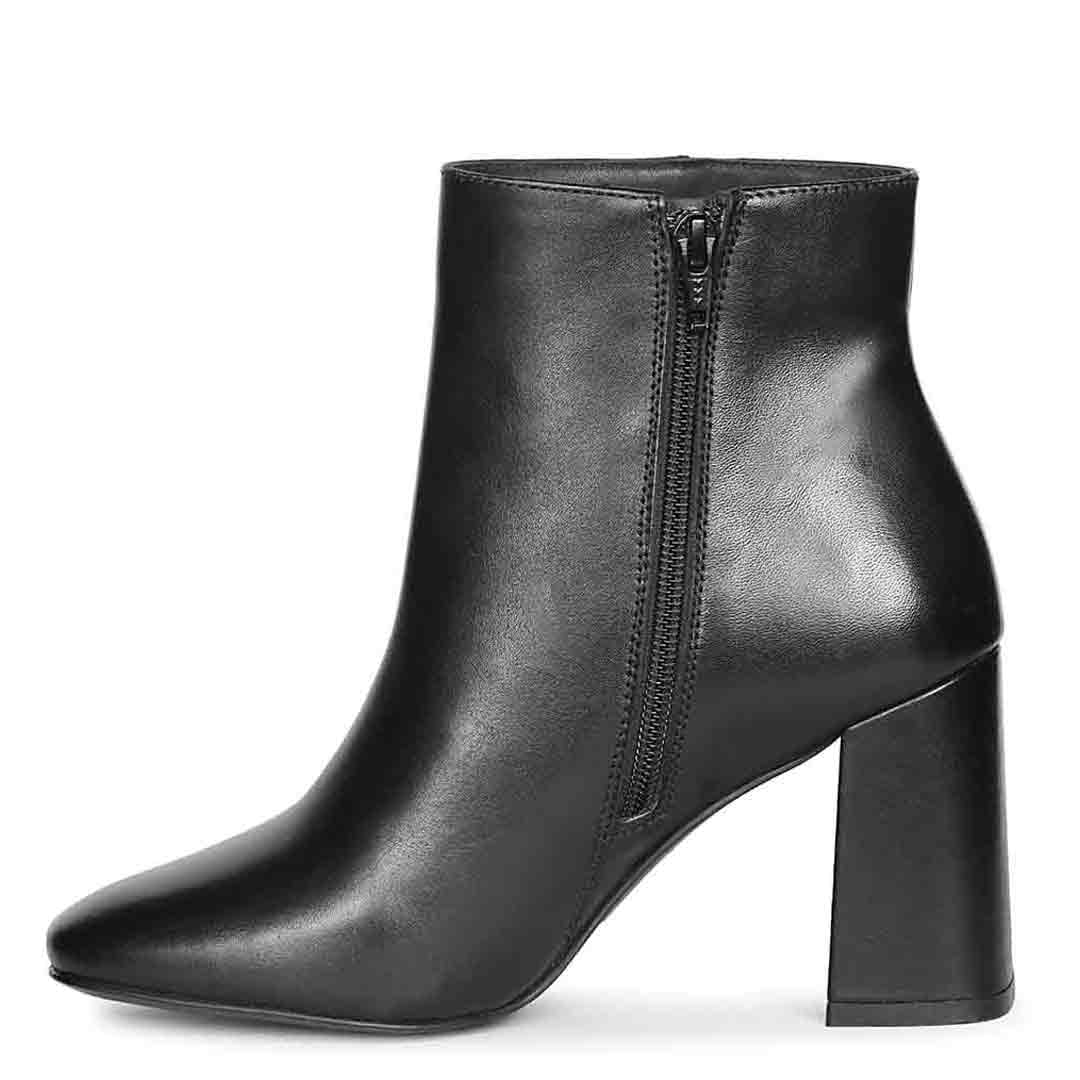 Saint Alexa Black Leather Ankle Boots - Image 4