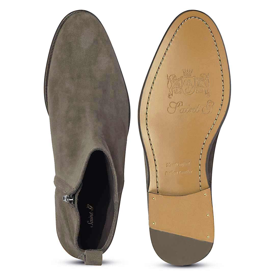 Saint Alfie Brown Suede Leather Handcrafted  Boots - Image 6