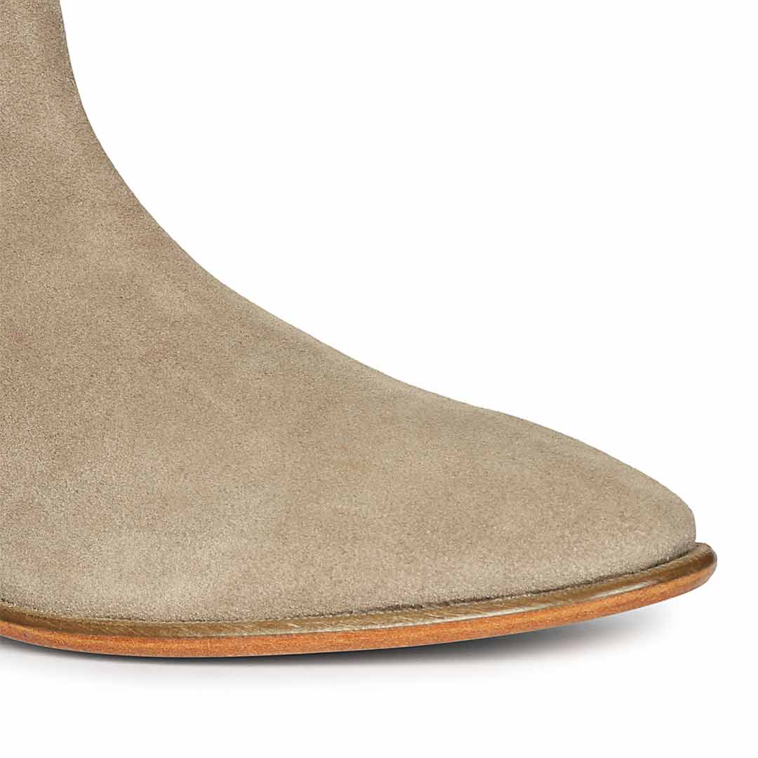 Saint Alfie Taupe Suede Leather Handcrafted Chelsea Boots - Image 6