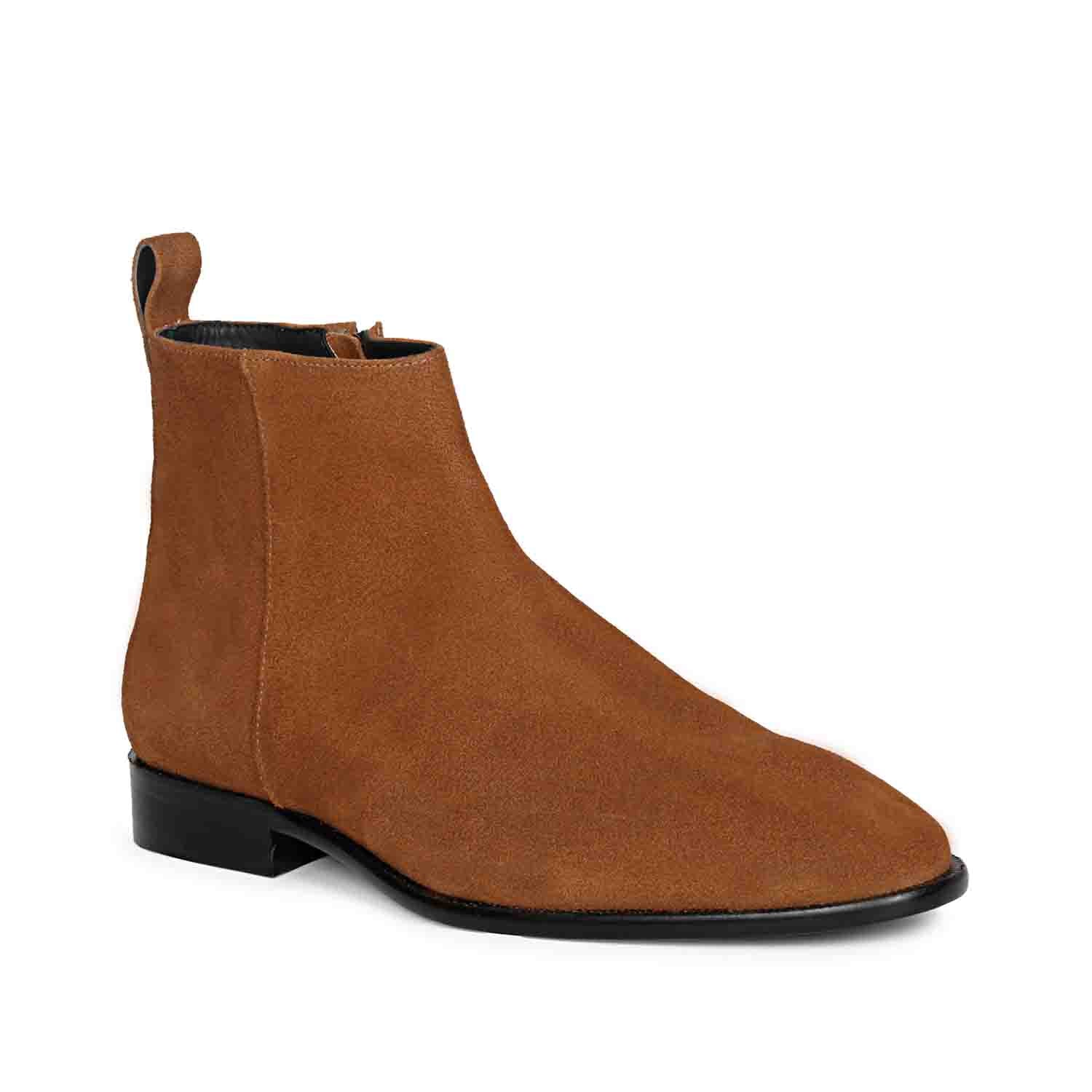Saint Alfie Tan Suede Leather Handcrafted Boots - Image 3