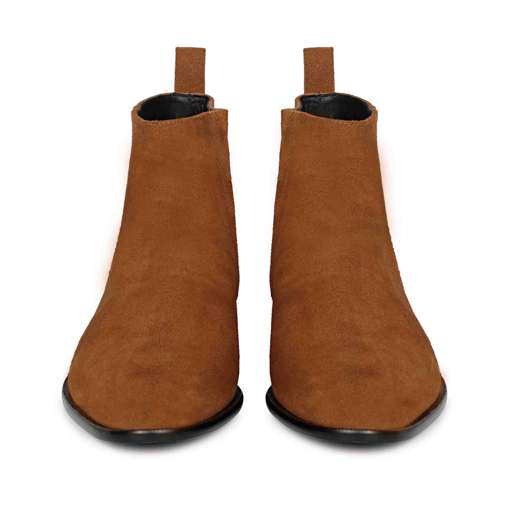 Saint Alfie Tan Suede Leather Handcrafted Boots - Image 6