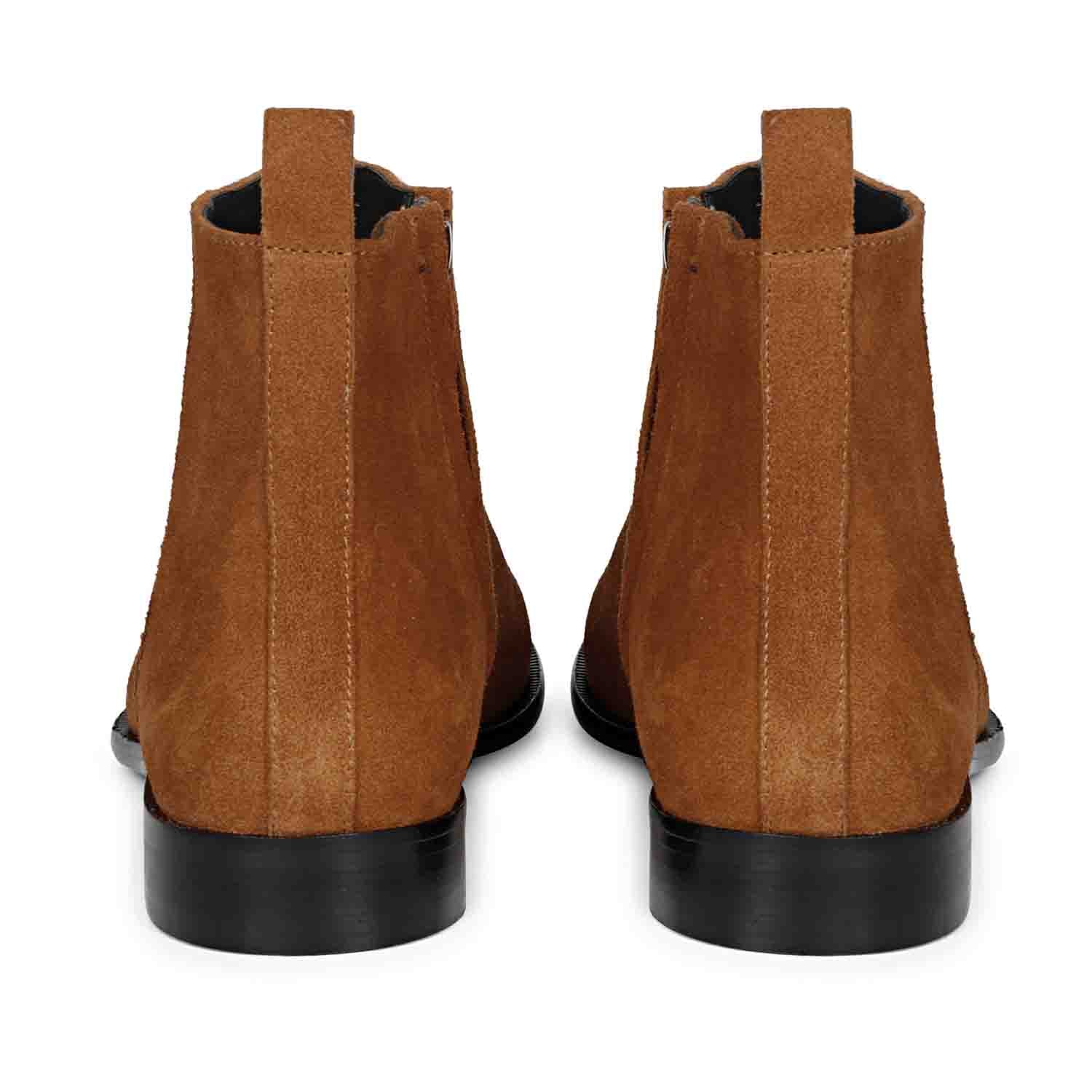 Saint Alfie Tan Suede Leather Handcrafted Boots - Image 7