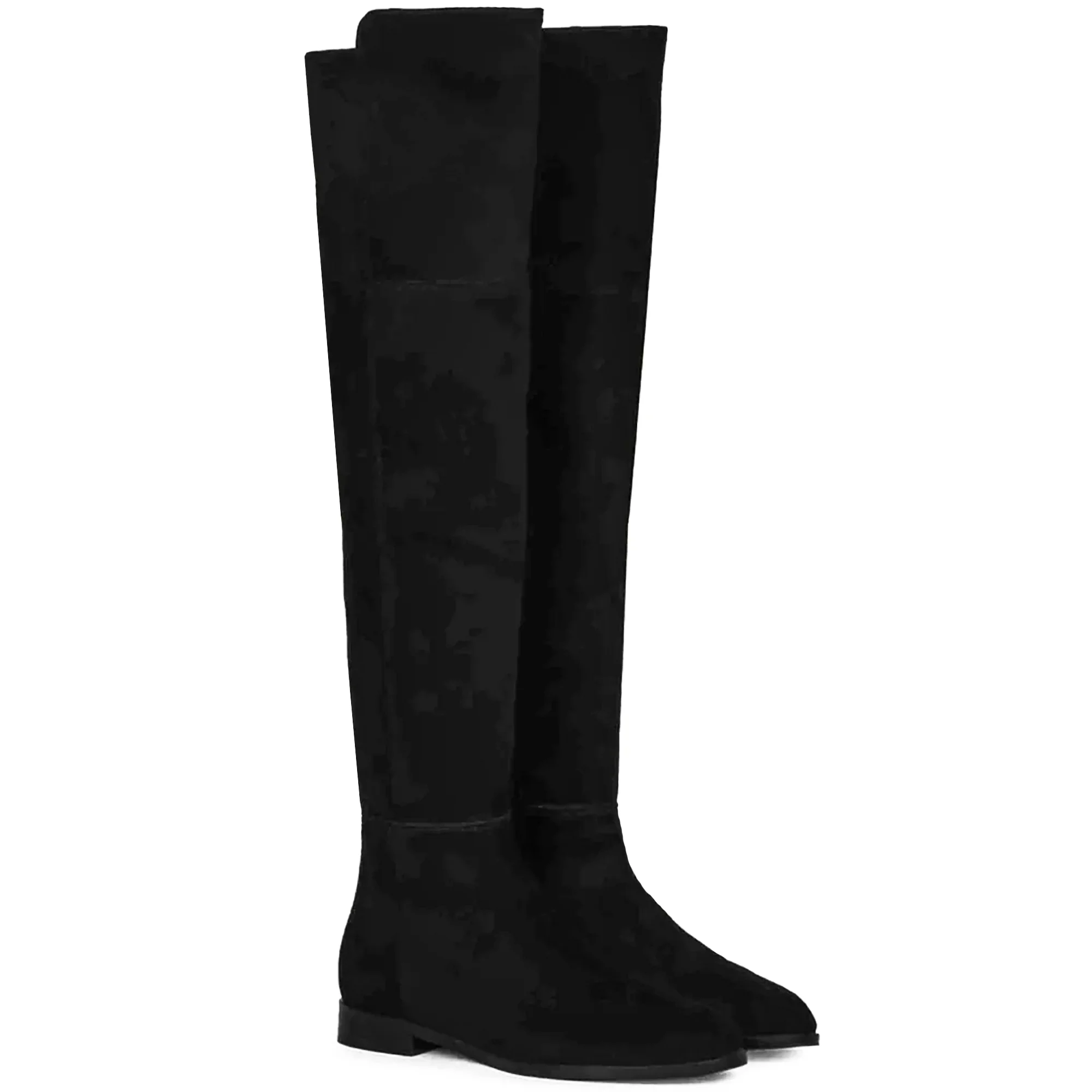 Saint Isabella Black Stretch Suede Above The Knee Boots - Image 3
