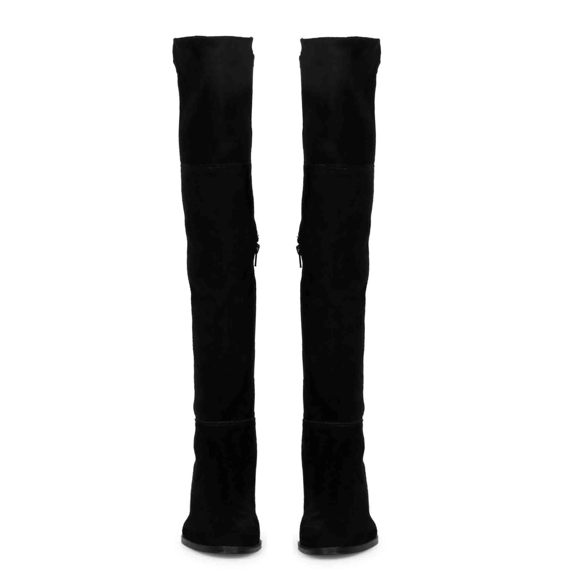 Saint Isabella Black Stretch Suede Above The Knee Boots - Image 5