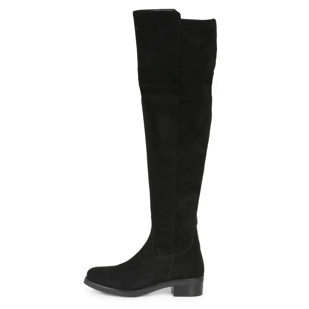 Saint Alicia Black Strech Suede above the knee boots - Image 3