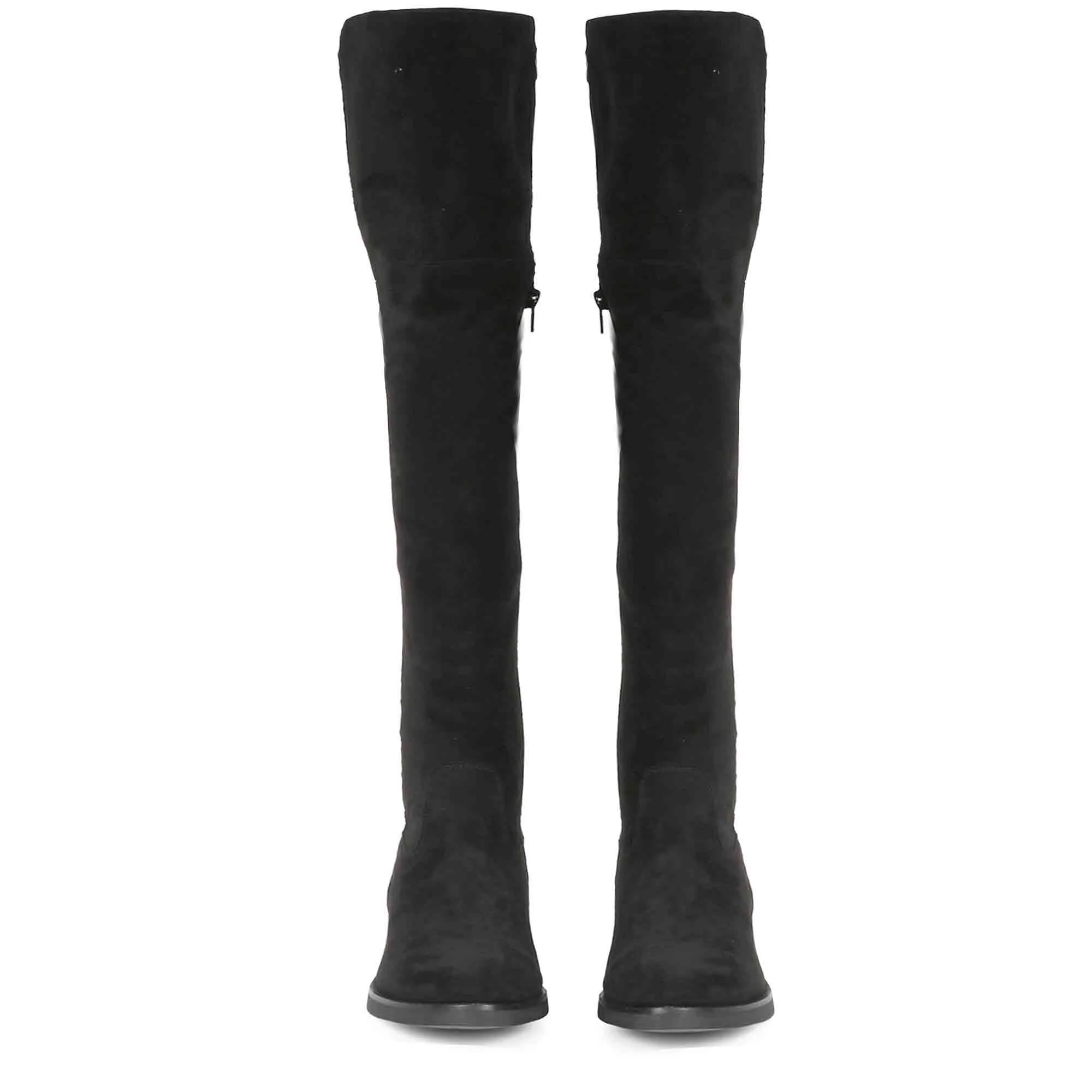 Saint Alicia Black Strech Suede above the knee boots - Image 6