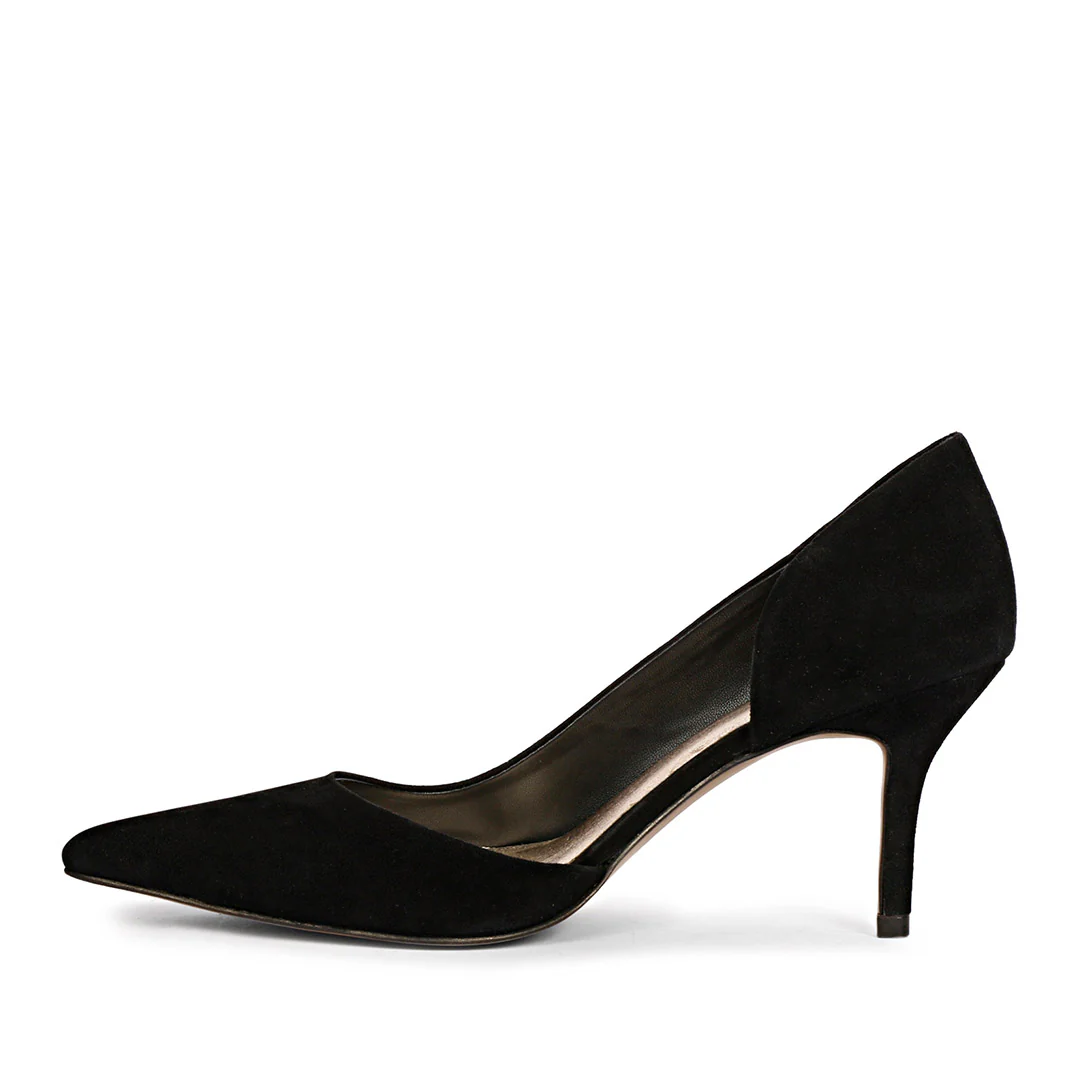 Saint Layla Black Suede Leather Pumps - Image 4