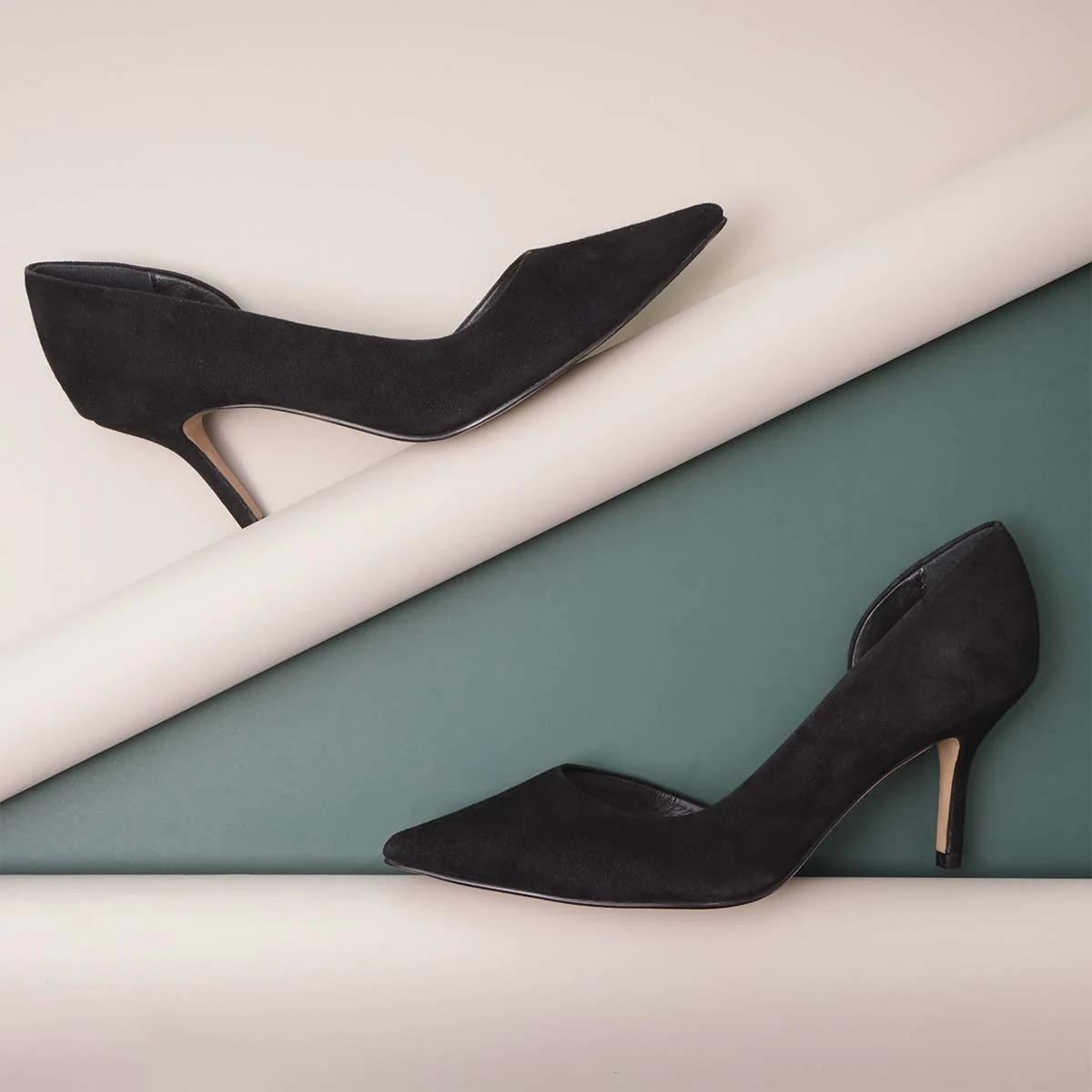 Saint Layla Black Suede Leather Pumps - Image 8
