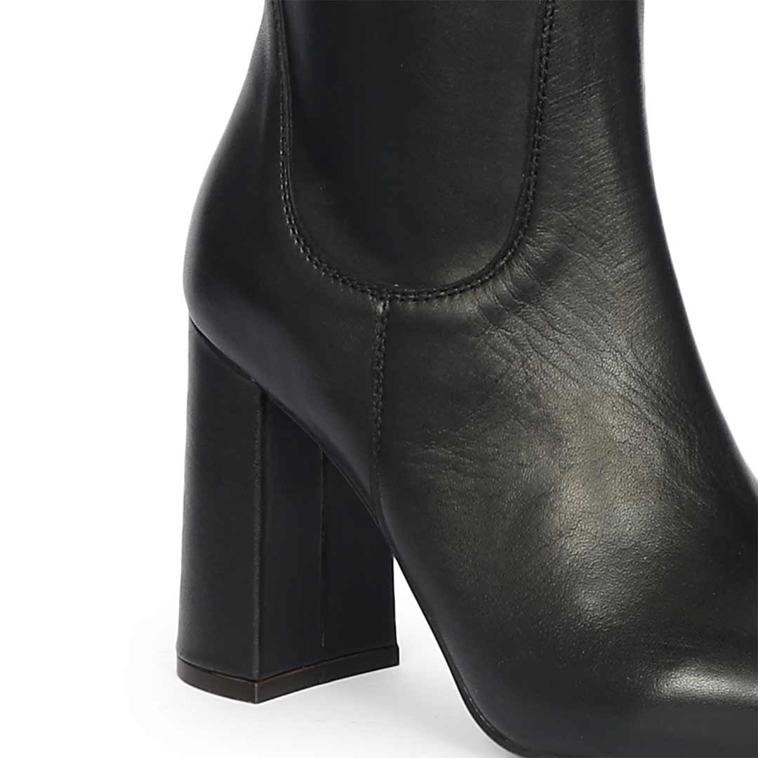Saint Amara Black Stretch Napa Thigh High Boots - Image 7