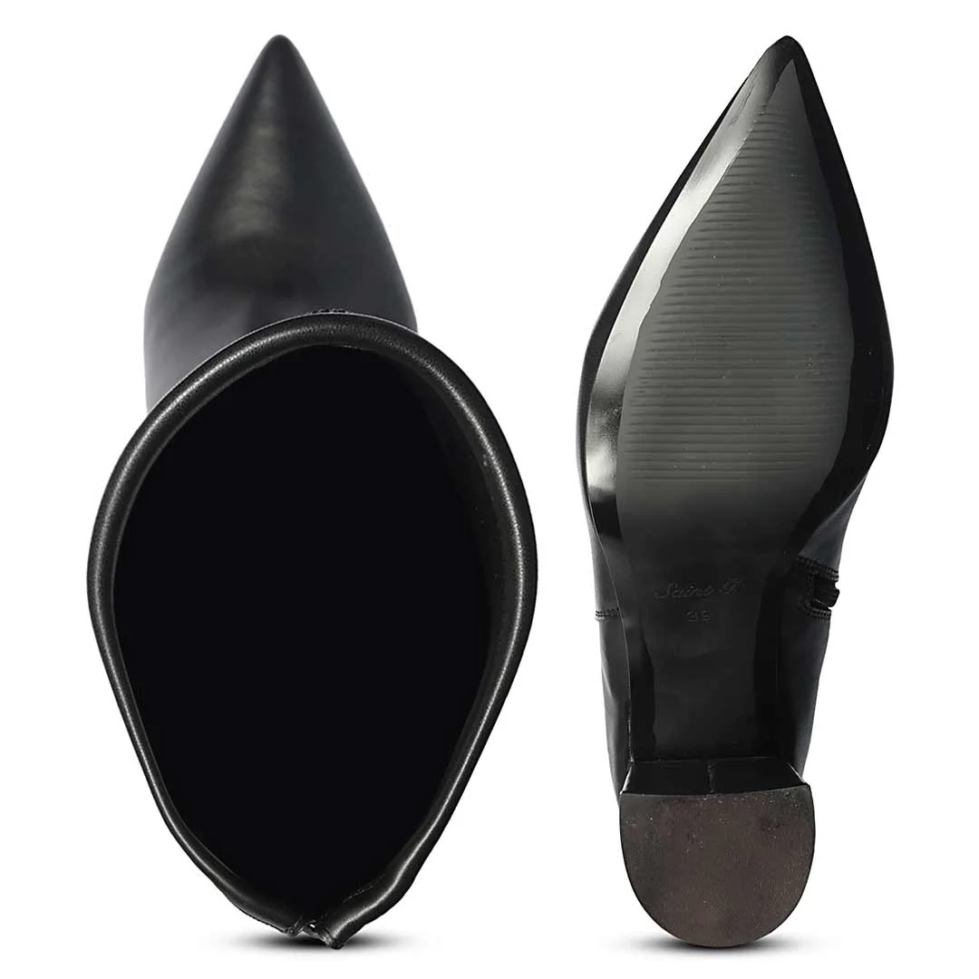 Saint Amara Black Stretch Napa Thigh High Boots - Image 8