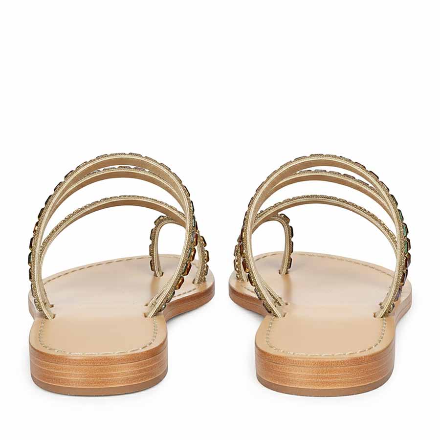 Saint Amber Royale Multi-Stone Leather Flats - Image 6