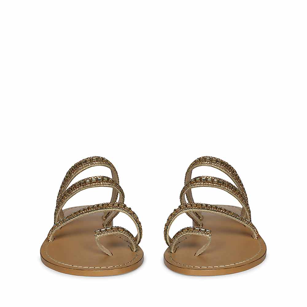Saint Amber Stone Gold Leather Flats - Image 5
