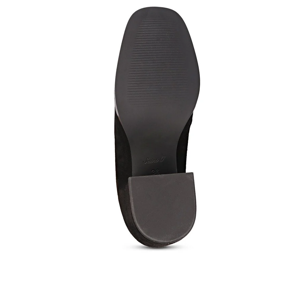 Saint Amelia Black Suede Leather Handcrafted Moccasins - Image 7