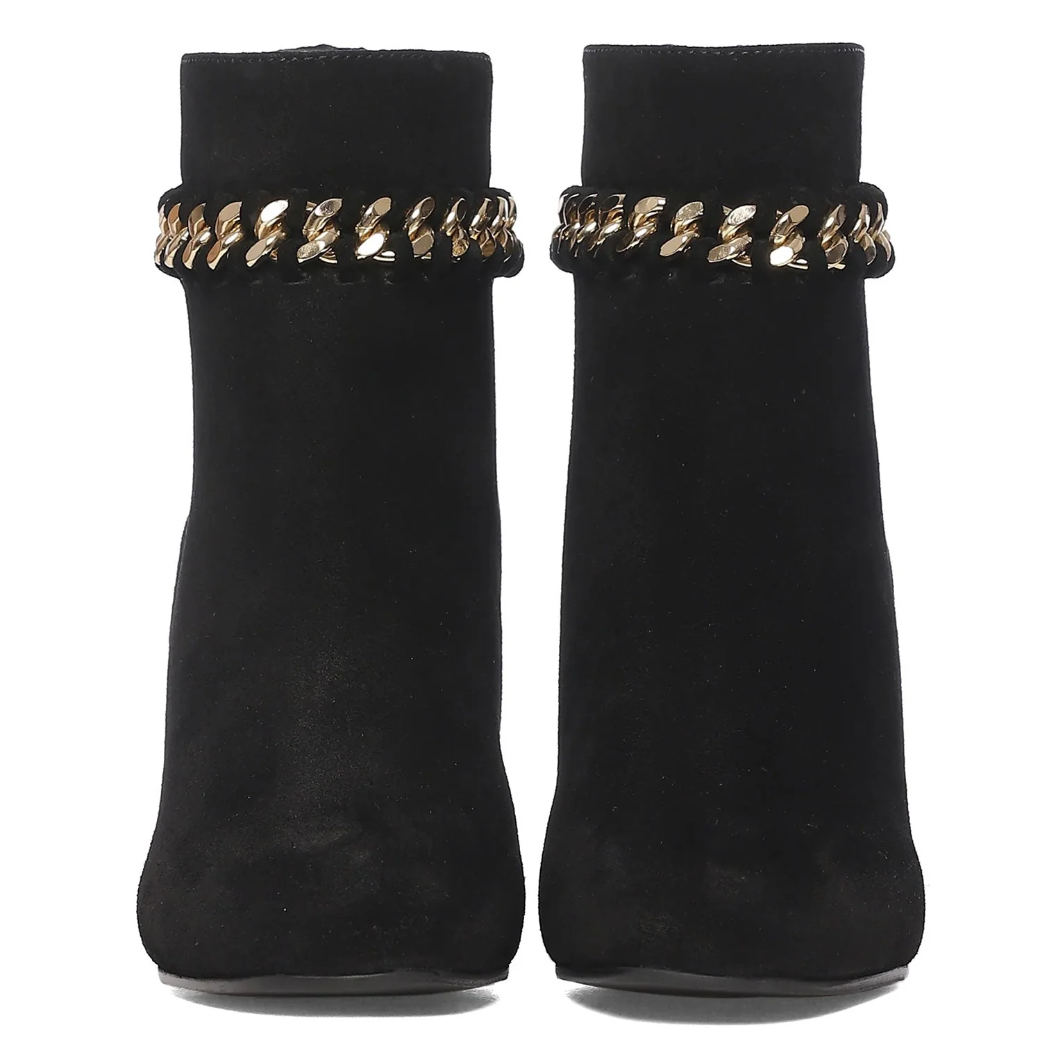 Saint Amica Black Leather Metal Chain Décor Boots - Image 5