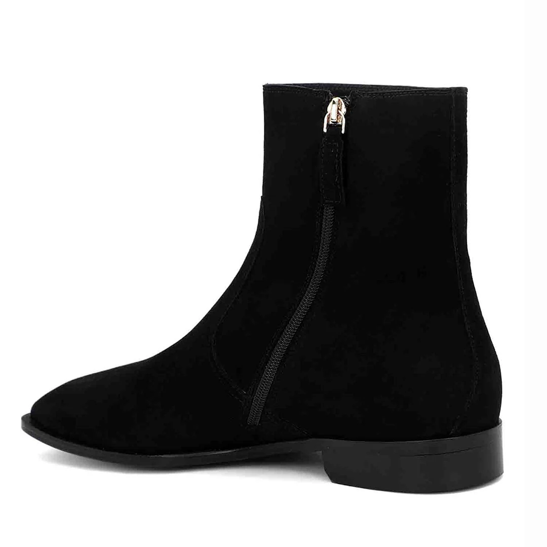 Saint Amorino Black Nubuck Leather Ankle Boots - Image 4