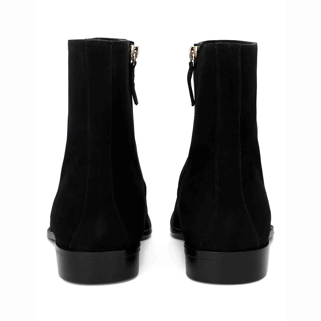 Saint Amorino Black Nubuck Leather Ankle Boots - Image 6
