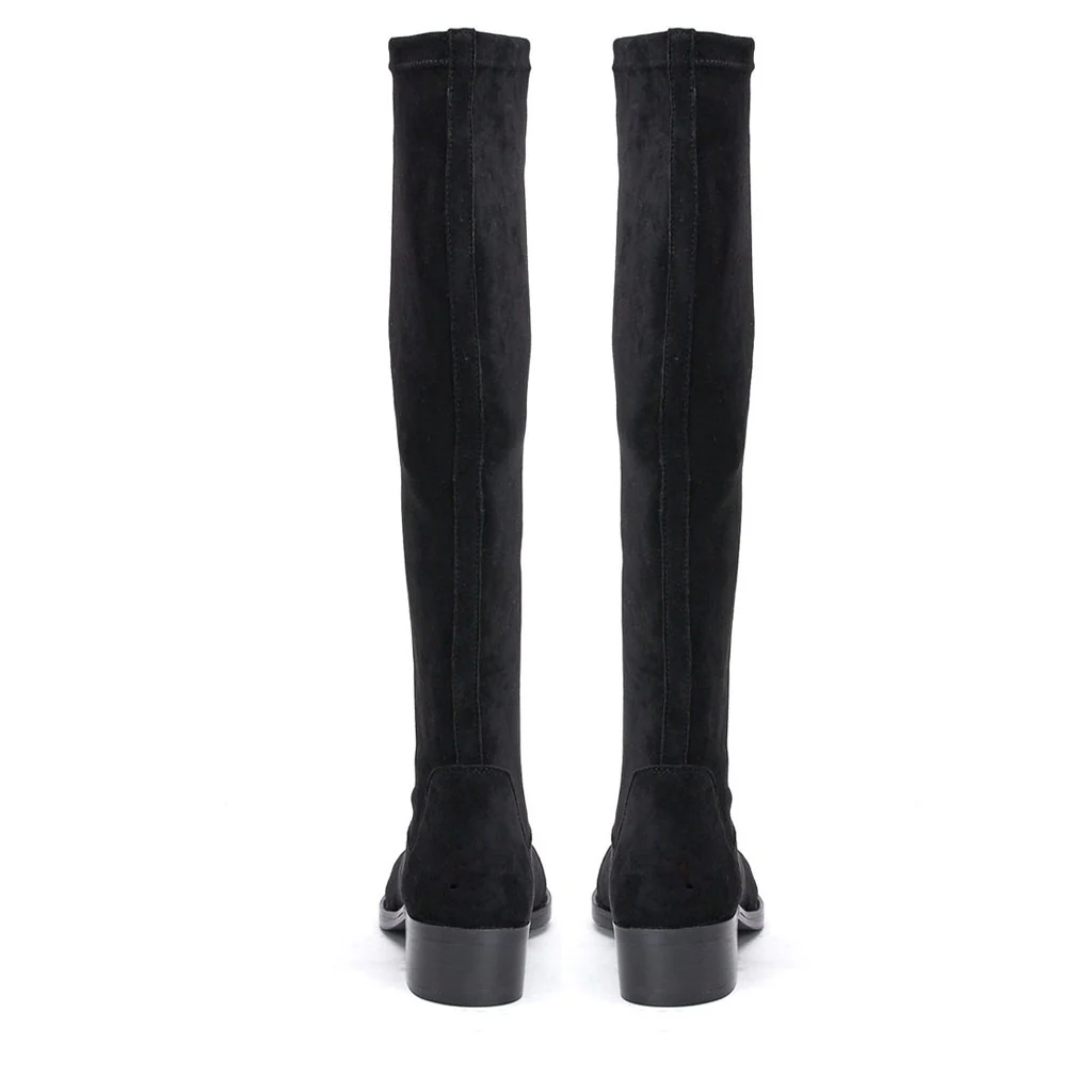Saint Amy Black Stretch suede Knee High Boots - Image 5