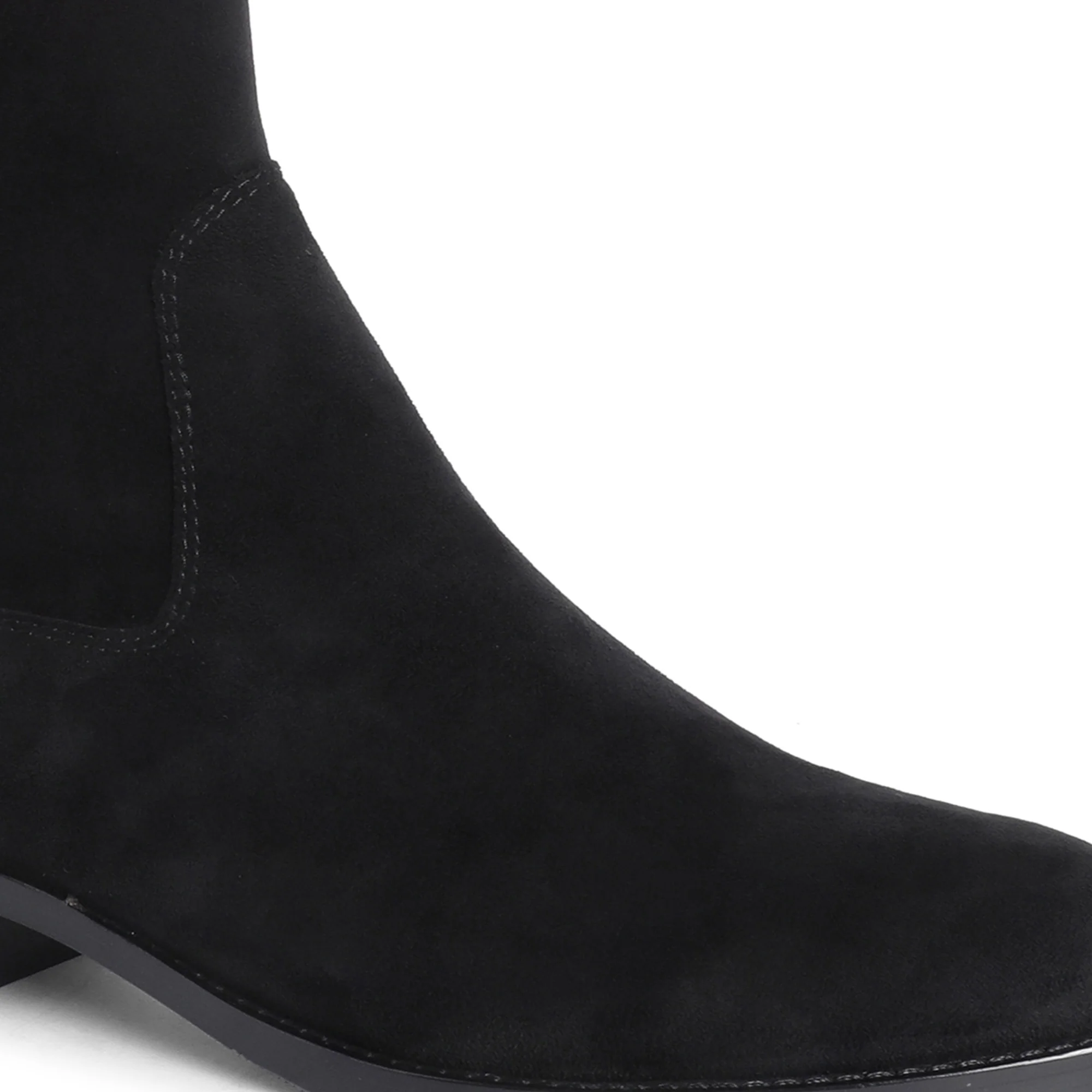 Saint Amy Black Stretch suede Knee High Boots - Image 9