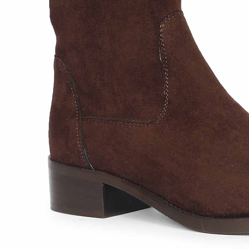 Saint Amy Brown Stretch suede Knee High Boots - Image 8