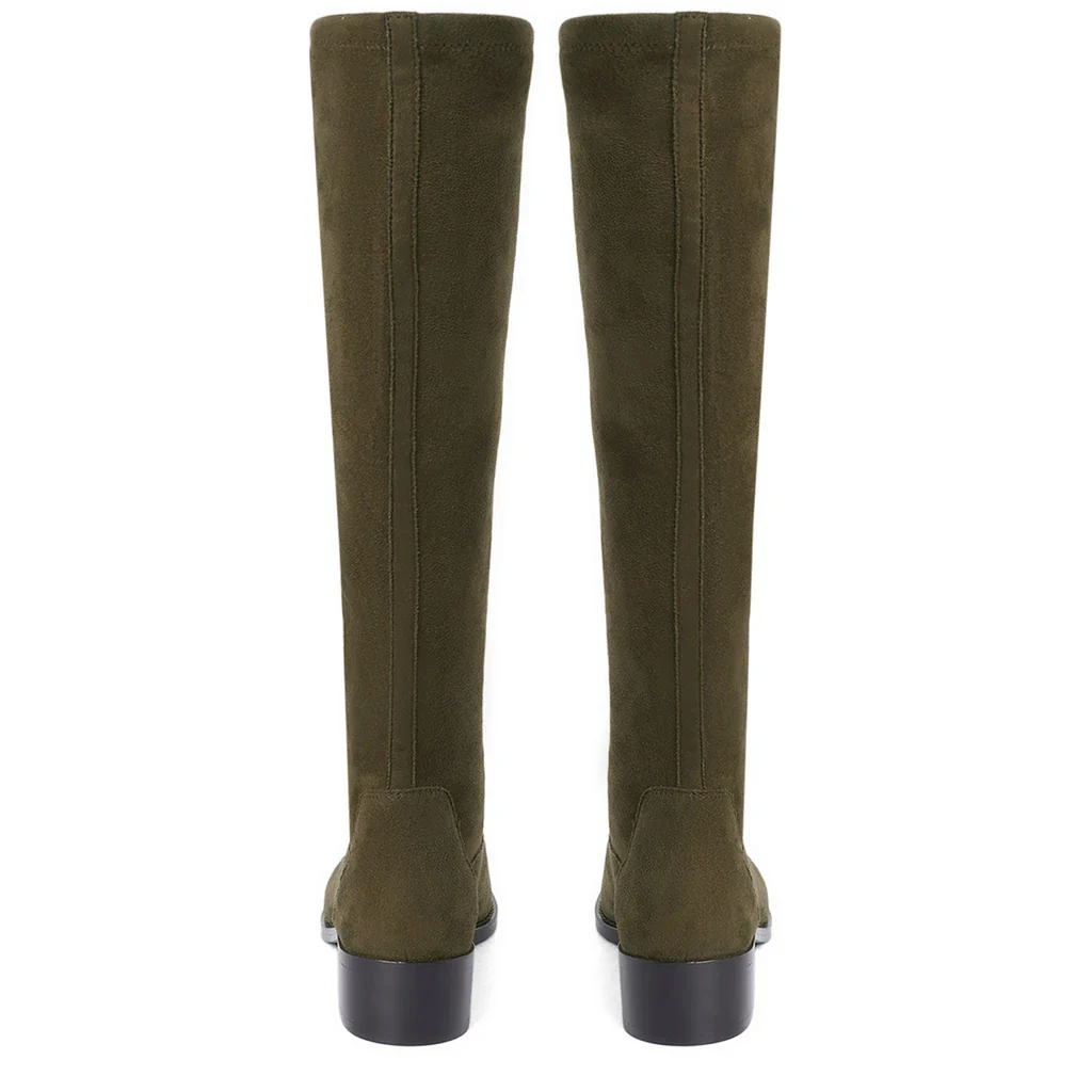 Saint Amy Olive Stretch suede Knee High Boots - Image 6