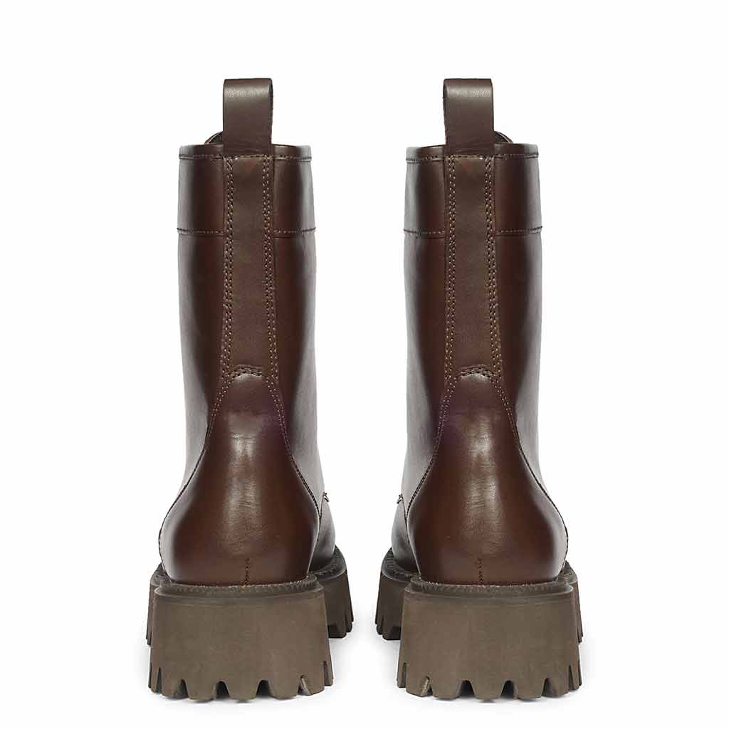 Saint Anastasia Brown Leather Lace Up High Ankle Boots - Image 5