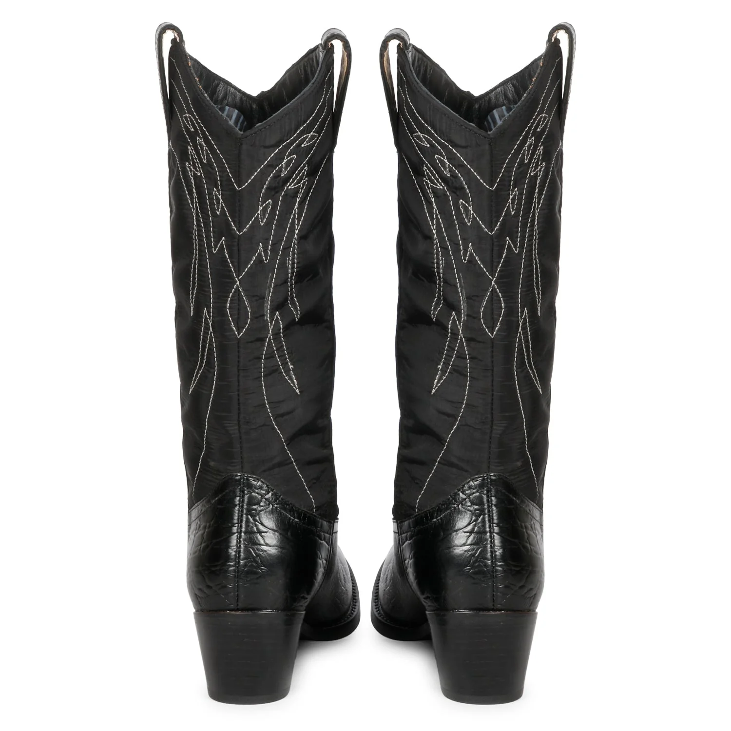 Saint Annette Stitched Leather Handcrafted Cowboy Boots - Image 5